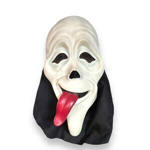 Vintage Scary Movie Ghost Face Mask Easter Unlimited Scream Tongue Out Wassup